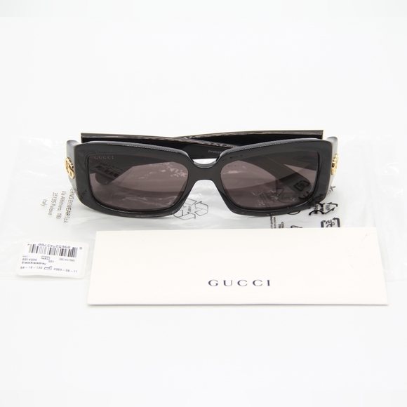 NEW GUCCI SUNGLASSES GG1403S 001 BLACK EYEWEAR - Picture 10 of 11